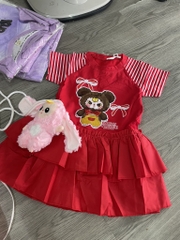 V242-Váy phối đỏ kèm Baby Three (10.20.173)
