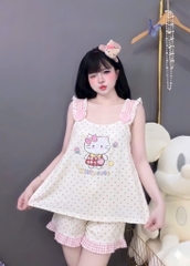 N069-Pijama 40-60kg 2 Dây Chấm Bi Đũi Mây
