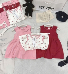 V389-Váy cotton SN viền tim (08.23kg)