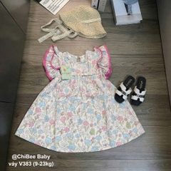 V383-Váy SN thô hàn OP hoa nhí hồng (09.23kg)