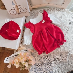 BD034-Body suit set nhung tăm bé gái