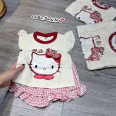 G890-Bộ cotton SN Kitty kem viền đỏ (07.13kg)