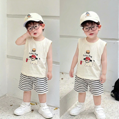 T699-Bộ SN kẻ cute dog kem (06.15kg)