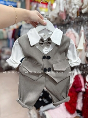 BD066-Set gile vest công tử 4 món trơn