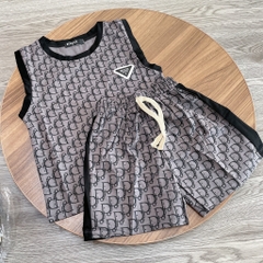 T458-Bộ SN Dior xám viền đen (16.24.456)