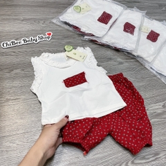G900-Bộ cotton SN q bom hoa nhí đỏ (08.17kg)