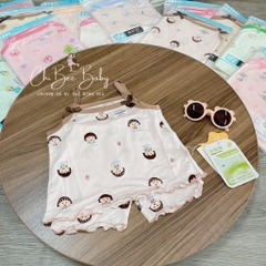B384-Bộ 2 dây cotton lụa 2 nơ (07.16.243)