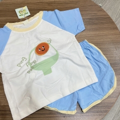 T423-Bộ cotton ráp lăng xanh (08.17.143)