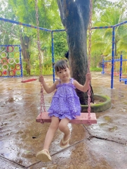 G466-Set đũi 2 dây nơ caro tím (13.23.535)