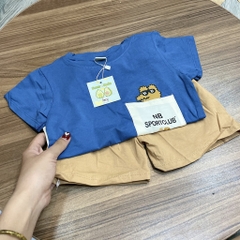 T422-Bộ cotton gấu túi xanh (07.15.143)