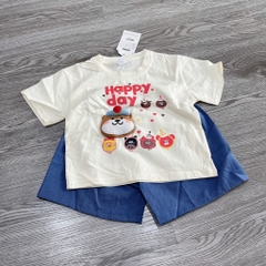 T449-Bộ cotton gấu quần xanh (08.18.247)