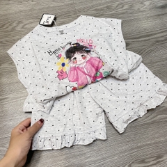 G893-Bộ cotton SN bé Hello bi xám (16.22kg)