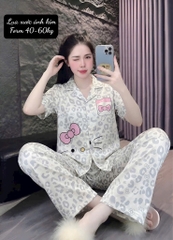 N040-Pijama 40-60kg Cộc Quần Dài Lụa Xước