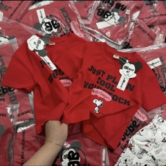 T373-Bộ cotton Snoopy đỏ quần thô (12.20.243)