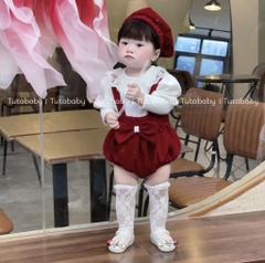 BD147-Set 3 món yếm nhung nơ (03.10kg)