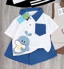 T439-Bộ cotton cổ bẻ cá heo (08.18.250)