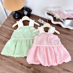 V413-Váy 2 dây nơ bản to dáng bí (08.22kg)
