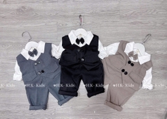 BD066-Set gile vest công tử 4 món trơn