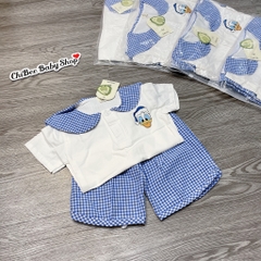 G899-Bộ cộc cotton Vịt caro thuỷ thủ (08.20kg)