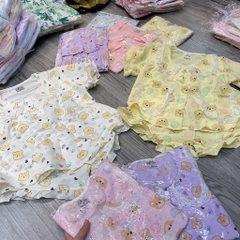 B519-Bộ pijama gấu cổ ren 2 túi (10.18kg)