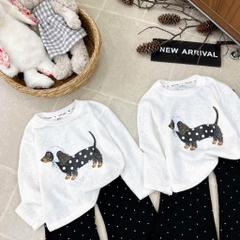 G951-Set giấy cún trắng quần bi loe (09.25kg)