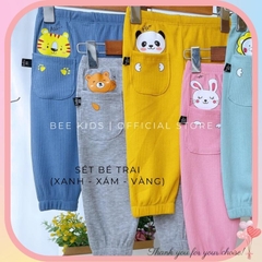 Quần Dài Thu Đông Cho Bé Trai Bé Gái Chất Gân Tăm Mềm Đẹp Dày Dặn Kiểu Dáng Hàn Quốc (size 8-17kg) BEEKIDS268-Q002