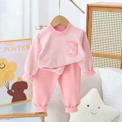 B453-Bộ nỉ kẻ nhung có túi QC (07.30kg)