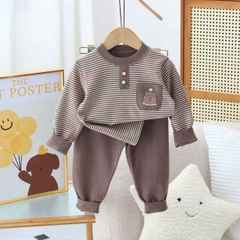 B453-Bộ nỉ kẻ nhung có túi QC (07.30kg)