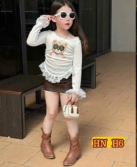 G699-Set áo gấu trắng cv da nâu ôm (07.24kg)