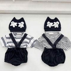 BD136-Set áo kẻ quần chip dây kèm mũ (03.13kg)