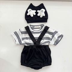 BD136-Set áo kẻ quần chip dây kèm mũ (03.13kg)