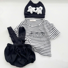 BD136-Set áo kẻ quần chip dây kèm mũ (03.13kg)