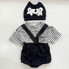 BD136-Set áo kẻ quần chip dây kèm mũ (03.13kg)