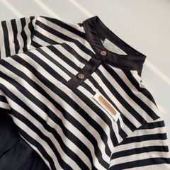 T552-Áo cổ trụ kẻ nơ quần 2da (08.17kg)