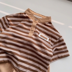 T552-Áo cổ trụ kẻ nơ quần 2da (08.17kg)