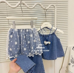 G714-Set 4 món cún jean quây ren (10.27kg)