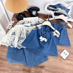 G714-Set 4 món cún jean quây ren (10.27kg)