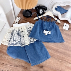 G714-Set 4 món cún jean quây ren (10.27kg)