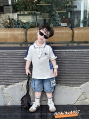 T556-Set áo polo cún phối q jean hộp (09.26kg)