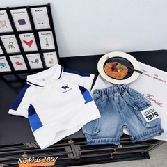 T556-Set áo polo cún phối q jean hộp (09.26kg)