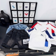 T556-Set áo polo cún phối q jean hộp (09.26kg)