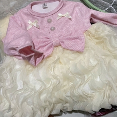 V315-Váy sóng lông thỏ nơ ngọc (07.12kg)