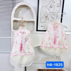 V318-Set váy cổ tàu hồng hoa nhí (09.28kg)