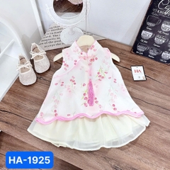 V318-Set váy cổ tàu hồng hoa nhí (09.28kg)