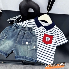 T568-Set áo kẻ than q jean (08.26kg)