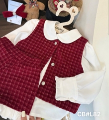 G735-Set smi dài gile quần dạ đỏ (10.28kg)