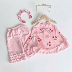 G738-Cách tân cổ yếm gấu hồng q dài (07.12kg)