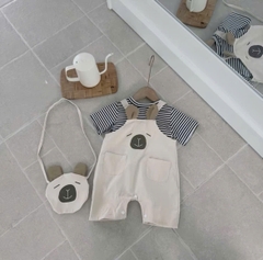 BD153-Set áo kẻ q yếm Capy kèm túi (06.14kg)