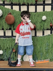 T572-Set polo kẻ chữ q jean (10.27kg)