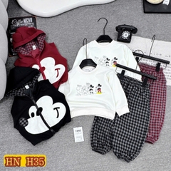 T576-Set nỉ 3 món Mickey caro đen (13.25kg)